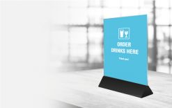 menu card holder - order drinks here gallery image