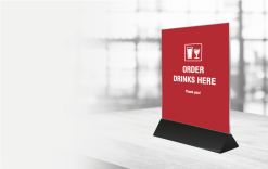 menu card holder - order drinks here gallery image
