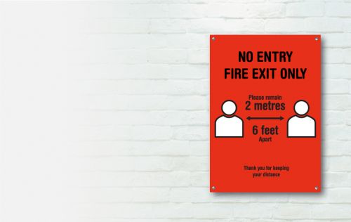 No  Entry Fire Exit