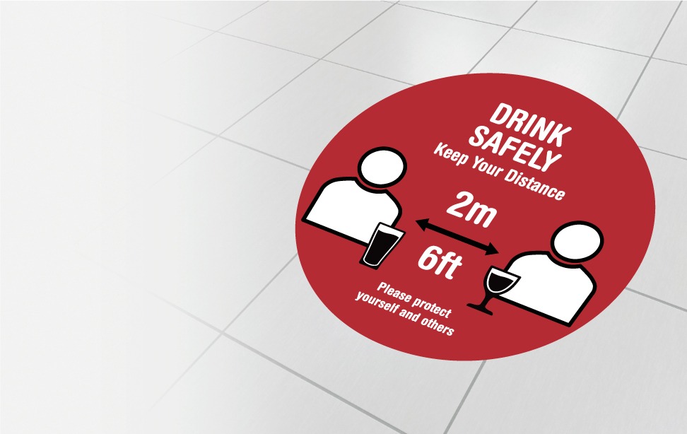 Drink safely - 2 metres