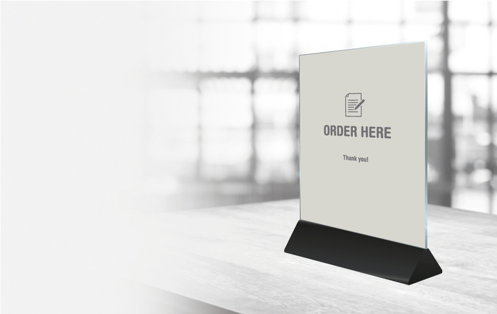 Menu Card holder - Order Here