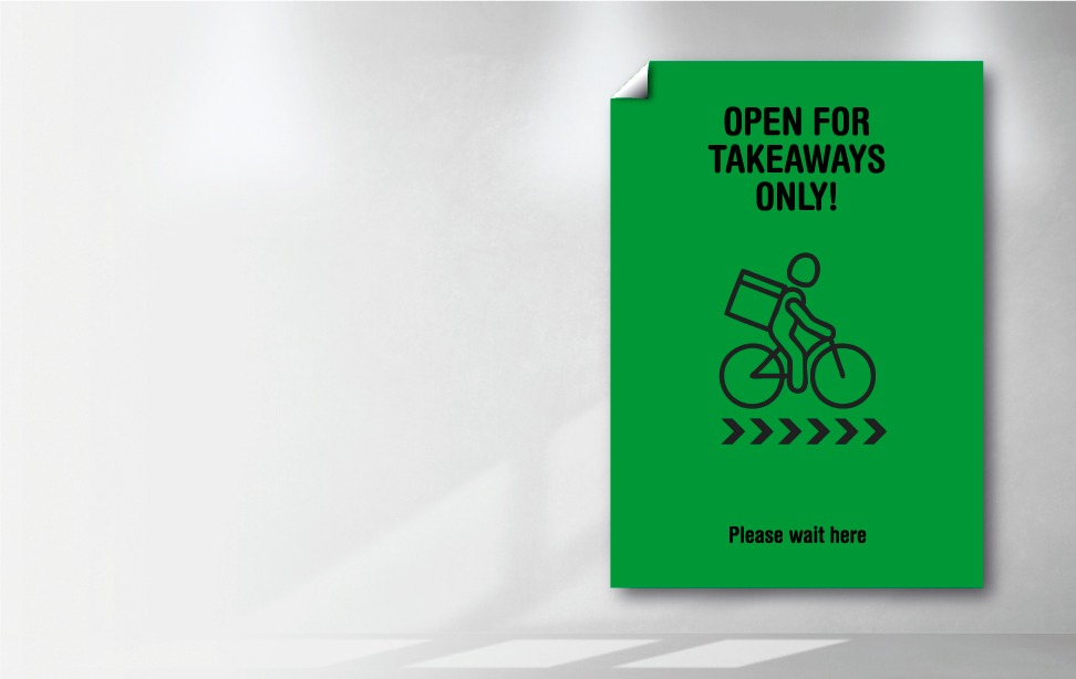 Easy peel poster - Takeaway Bike